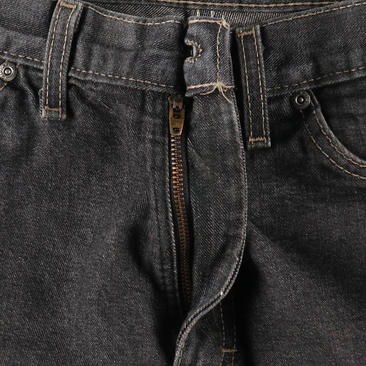 Dickies Loose Fit Black Denim Shorts, Men's W33 (approx.) unclear black type Vintage Second Hand