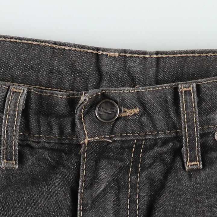 Dickies Loose Fit Black Denim Shorts, Men's W33 (approx.) unclear black type Vintage Second Hand