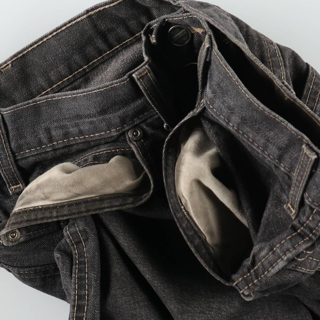 Dickies Loose Fit Black Denim Shorts, Men's W33 (approx.) unclear black type Vintage Second Hand