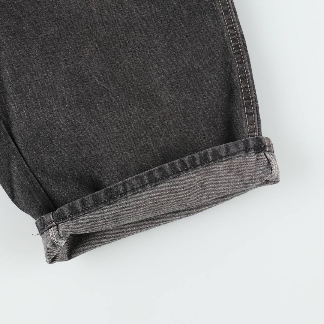 Dickies Loose Fit Black Denim Shorts, Men's W33 (approx.) unclear black type Vintage Second Hand