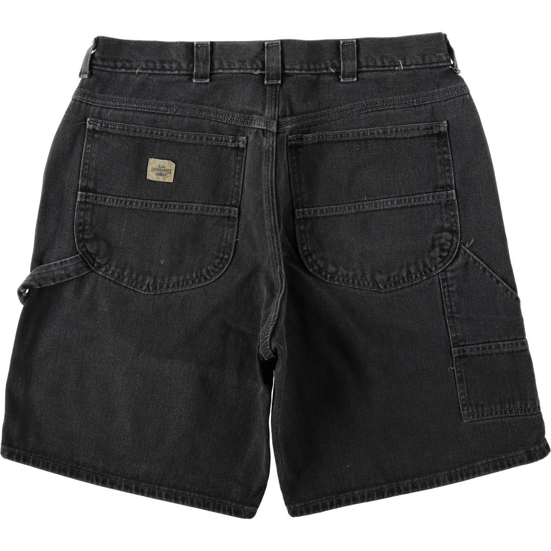 90s-00'S Lee DUNGAREES Black Denim Painter Shorts, Men's Size W36 (approx.), Vintage cotton black type Vintage Second Hand