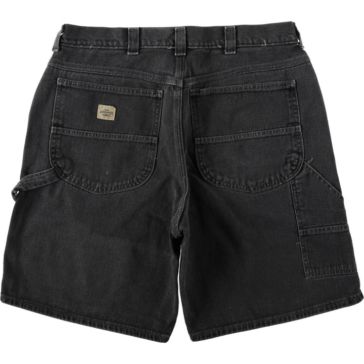 90s-00'S Lee DUNGAREES Black Denim Painter Shorts, Men's Size W36 (approx.), Vintage cotton black type Vintage Second Hand