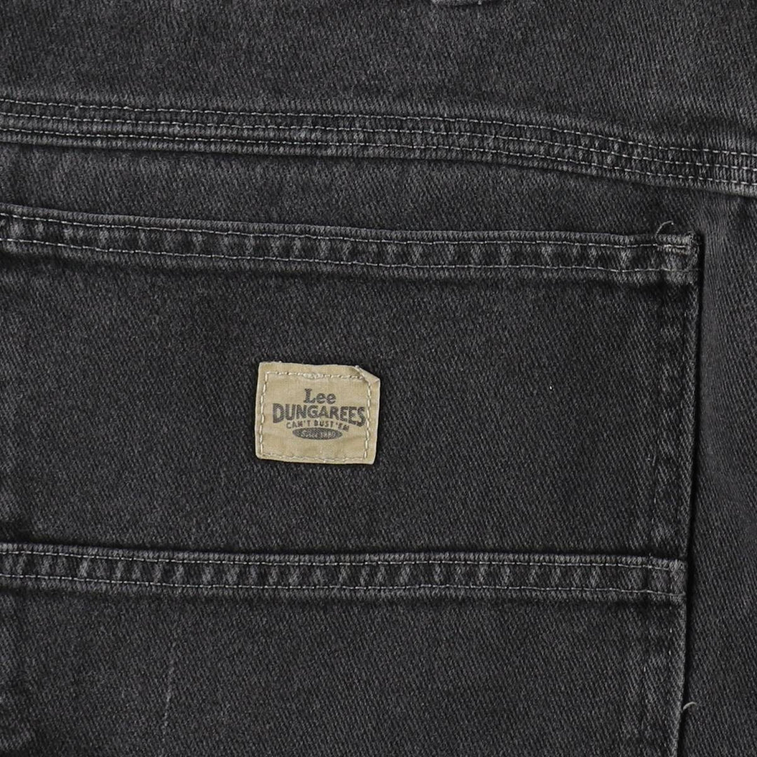 90s-00'S Lee DUNGAREES Black Denim Painter Shorts, Men's Size W36 (approx.), Vintage cotton black type Vintage Second Hand