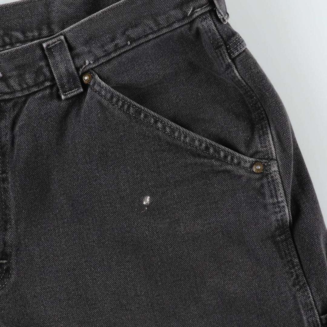 90s-00'S Lee DUNGAREES Black Denim Painter Shorts, Men's Size W36 (approx.), Vintage cotton black type Vintage Second Hand