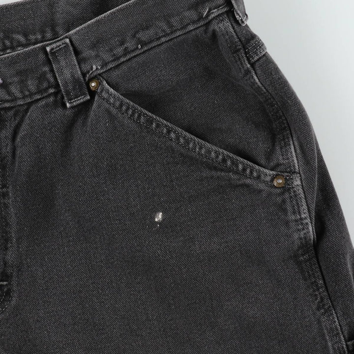 90s-00'S Lee DUNGAREES Black Denim Painter Shorts, Men's Size W36 (approx.), Vintage cotton black type Vintage Second Hand