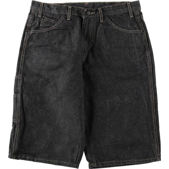 Dickies Black Denim Shorts, Men's W35 (approx.) cotton black type Vintage Second Hand