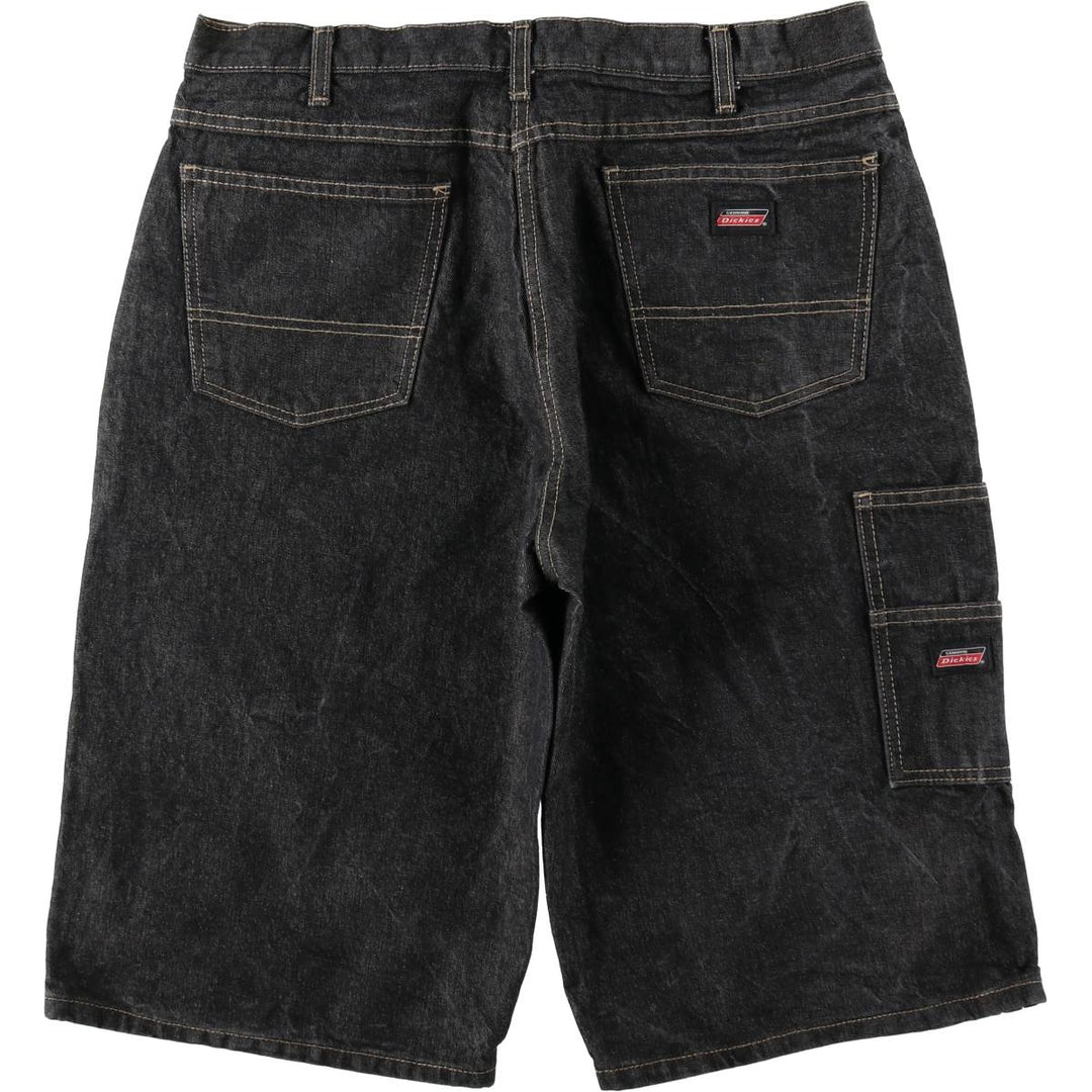 Dickies Black Denim Shorts, Men's W35 (approx.) cotton black type Vintage Second Hand