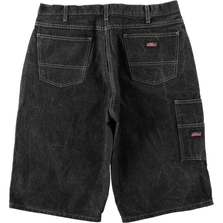 Dickies Black Denim Shorts, Men's W35 (approx.) cotton black type Vintage Second Hand