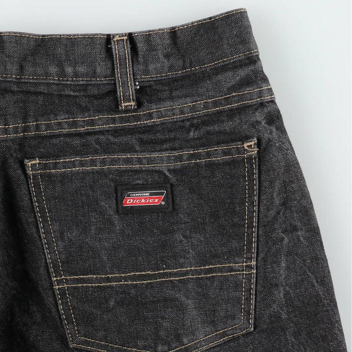 Dickies Black Denim Shorts, Men's W35 (approx.) cotton black type Vintage Second Hand