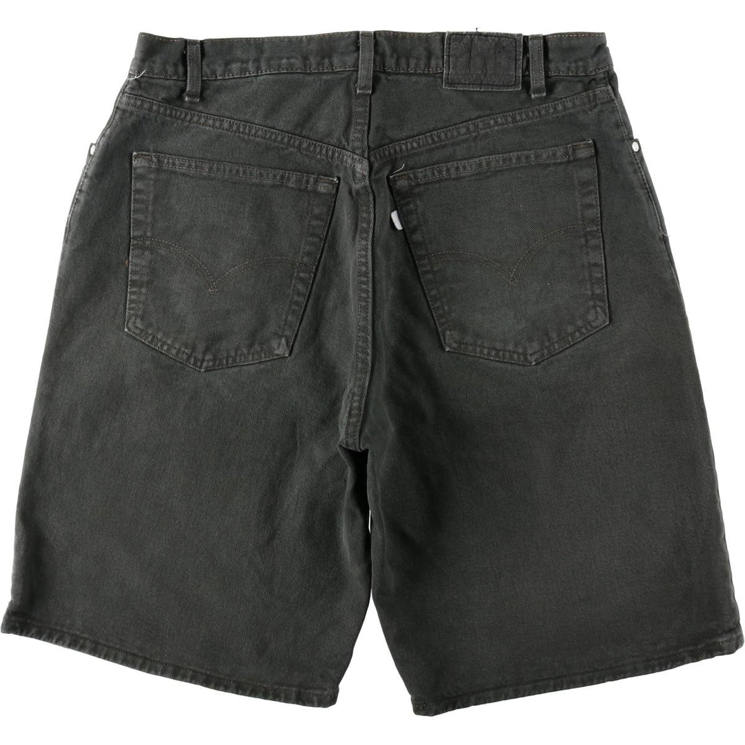 90'S Levi's Silver Tab Loose Denim Shorts, Half Pants, Made in USA, Men's W36 (approx.), Vintage cotton Green type dark green Vintage Second Hand