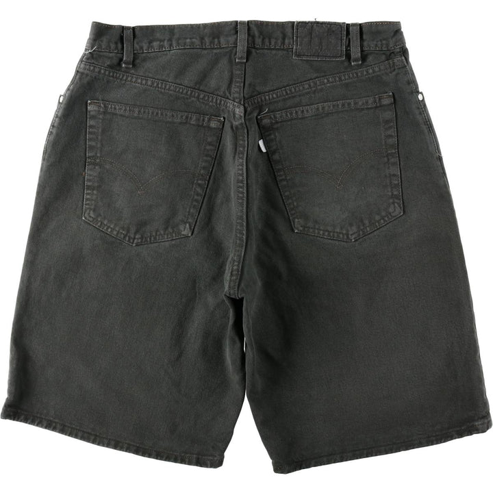 90'S Levi's Silver Tab Loose Denim Shorts, Half Pants, Made in USA, Men's W36 (approx.), Vintage cotton Green type dark green Vintage Second Hand