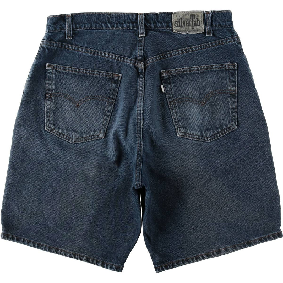90'S Levi's Silver Tab Loose Denim Shorts, Made in USA, Men's Size W36 (approx.), Vintage cotton navy blue type Vintage Second Hand