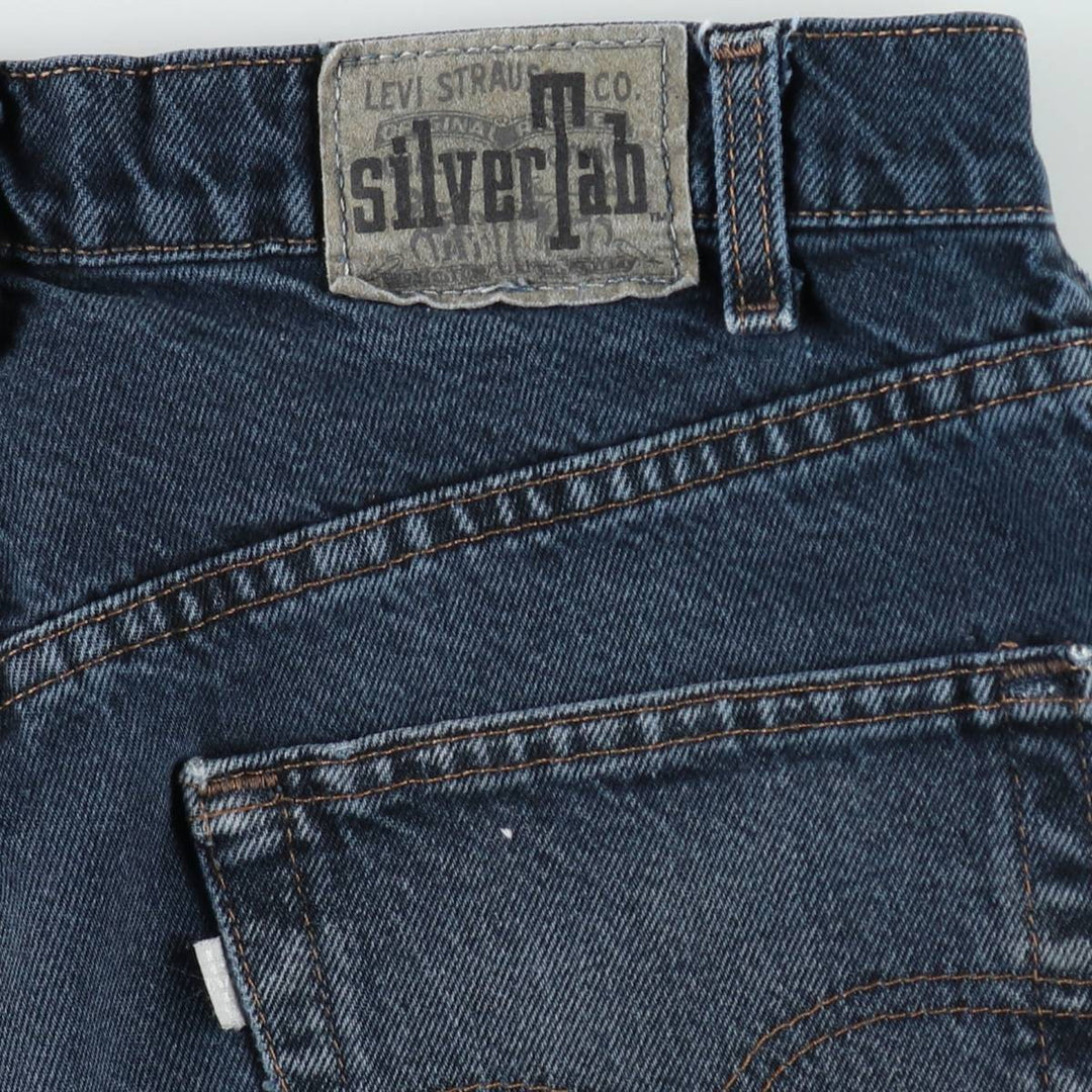 90'S Levi's Silver Tab Loose Denim Shorts, Made in USA, Men's Size W36 (approx.), Vintage cotton navy blue type Vintage Second Hand