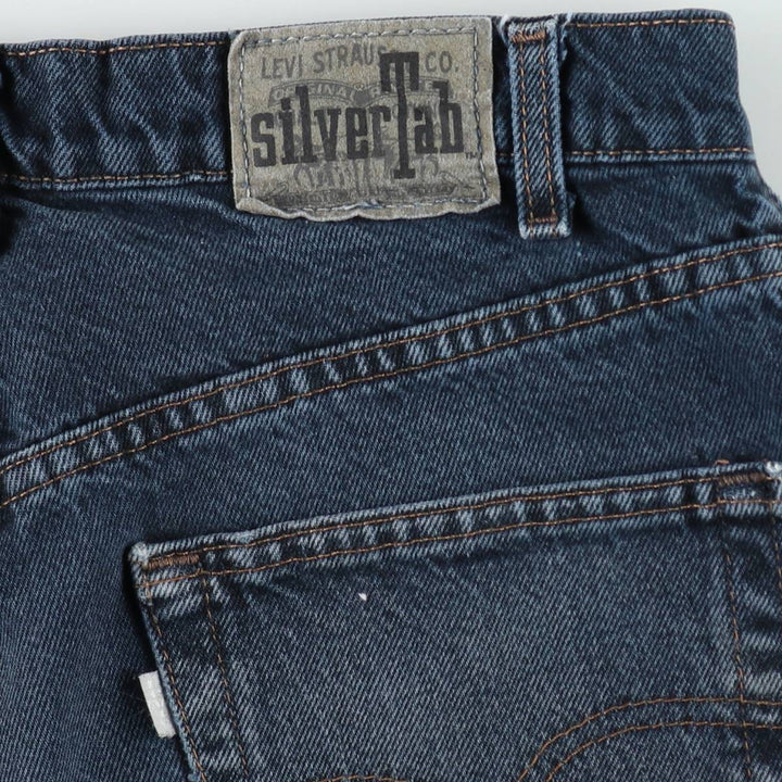 90'S Levi's Silver Tab Loose Denim Shorts, Made in USA, Men's Size W36 (approx.), Vintage cotton navy blue type Vintage Second Hand