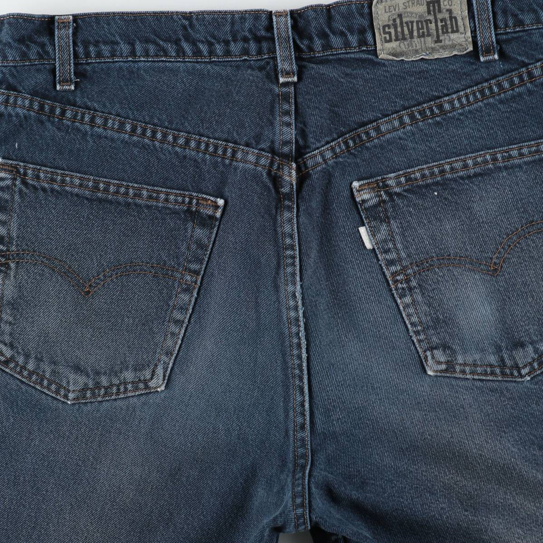 90'S Levi's Silver Tab Loose Denim Shorts, Made in USA, Men's Size W36 (approx.), Vintage cotton navy blue type Vintage Second Hand
