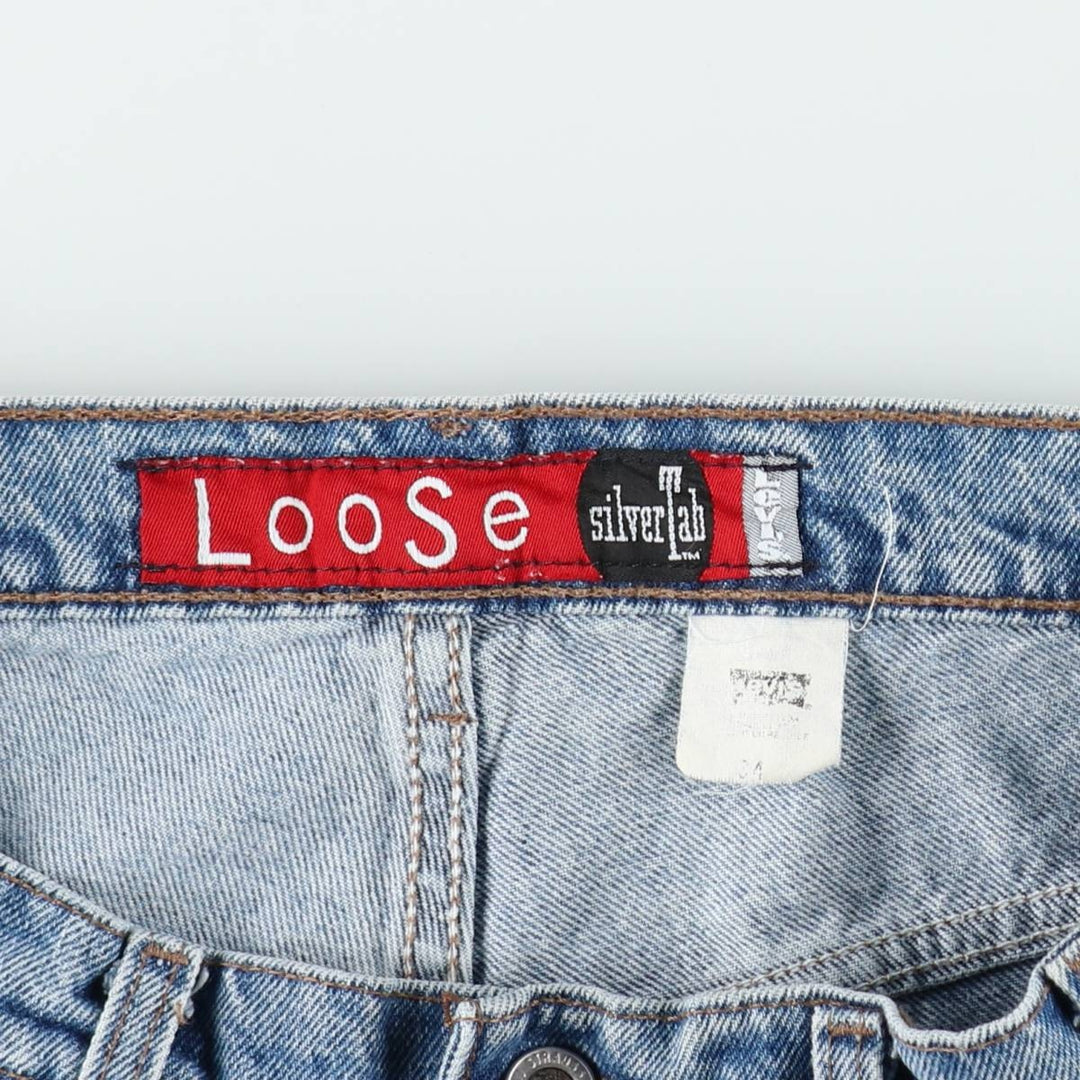 Levi's SILVER TAB Loose Denim Shorts (Men's W34 equivalent) unclear blue type Vintage Second Hand
