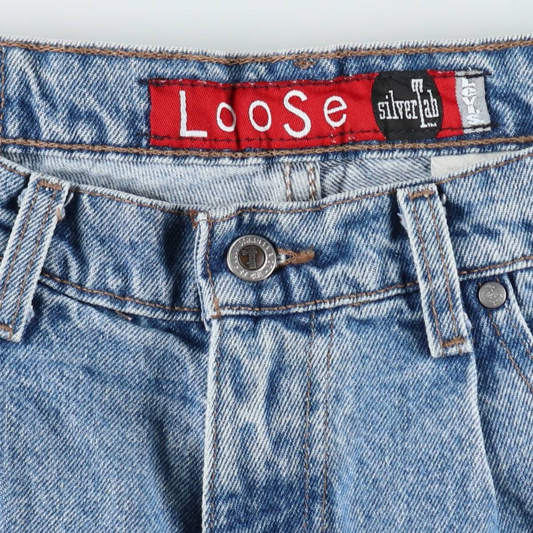 Levi's SILVER TAB Loose Denim Shorts (Men's W34 equivalent) unclear blue type Vintage Second Hand