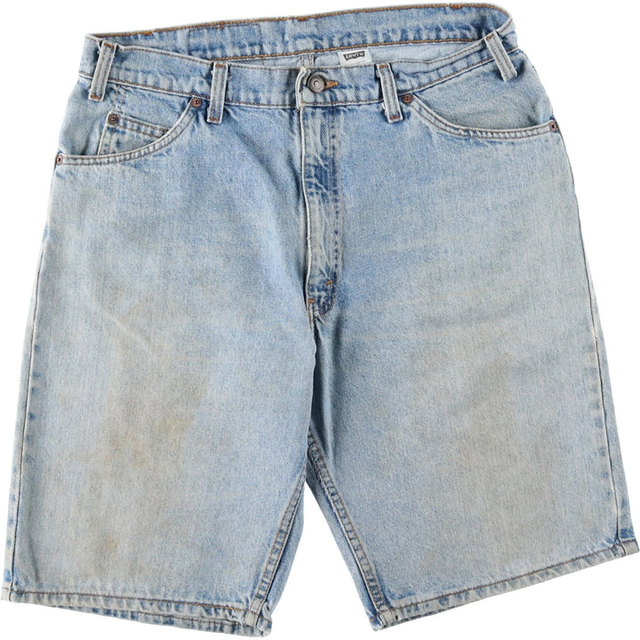 90'S Levi's 36550-0214 Orange Tab Denim Shorts, Made in USA, Men's W33 (approx.) cotton blue type Vintage Second Hand
