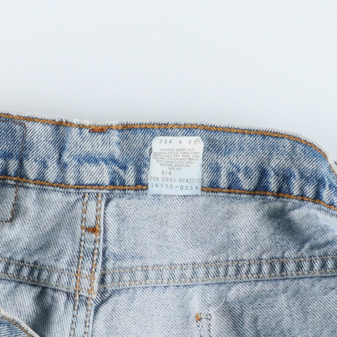 90'S Levi's 36550-0214 Orange Tab Denim Shorts, Made in USA, Men's W33 (approx.) cotton blue type Vintage Second Hand
