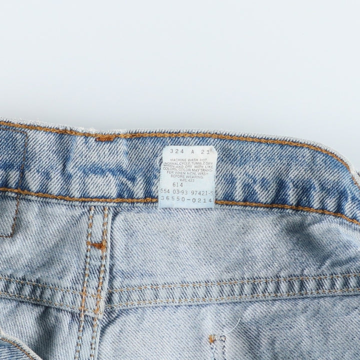 90'S Levi's 36550-0214 Orange Tab Denim Shorts, Made in USA, Men's W33 (approx.) cotton blue type Vintage Second Hand