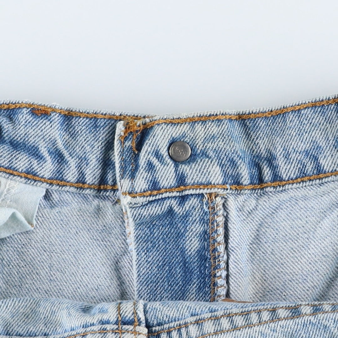 90'S Levi's 36550-0214 Orange Tab Denim Shorts, Made in USA, Men's W33 (approx.) cotton blue type Vintage Second Hand