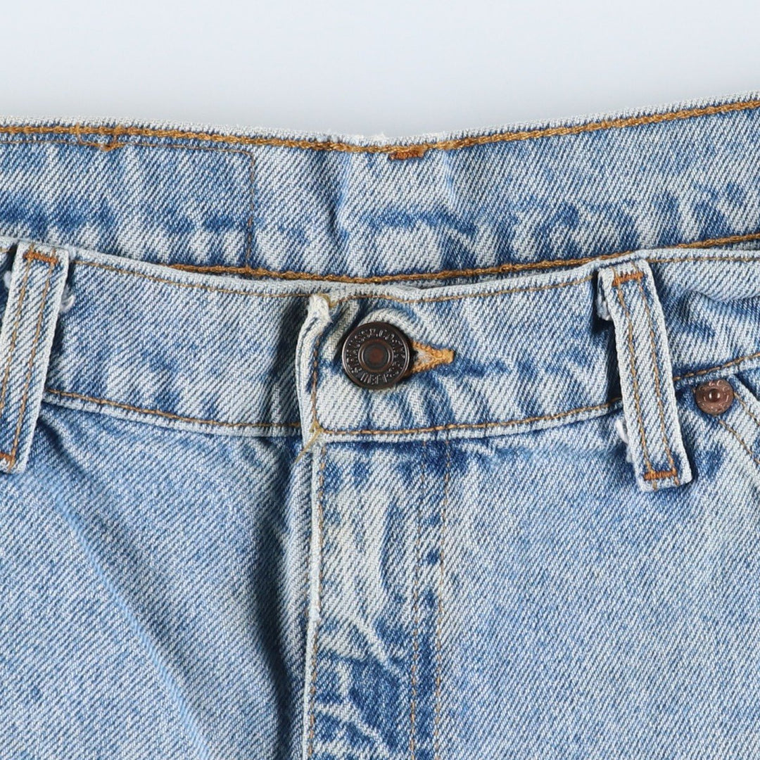 90'S Levi's 36550-0214 Orange Tab Denim Shorts, Made in USA, Men's W33 (approx.) cotton blue type Vintage Second Hand