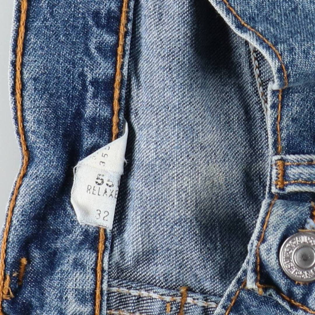 2000'S Levi's 550 Relaxed Fit Denim Shorts, Made in USA, Men's Size W32 (approx.) unclear blue type Vintage Second Hand