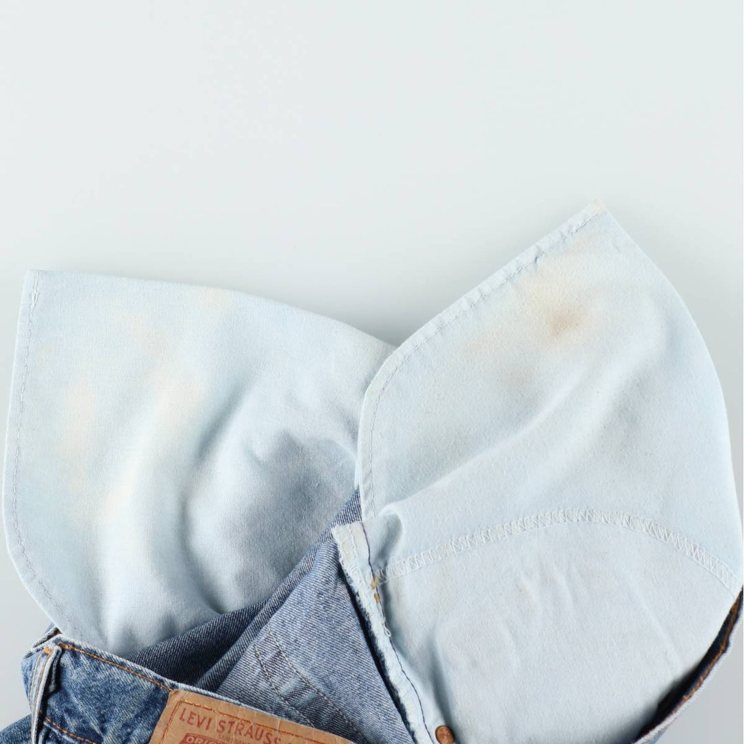 2000'S Levi's 550 Relaxed Fit Denim Shorts, Made in USA, Men's Size W32 (approx.) unclear blue type Vintage Second Hand