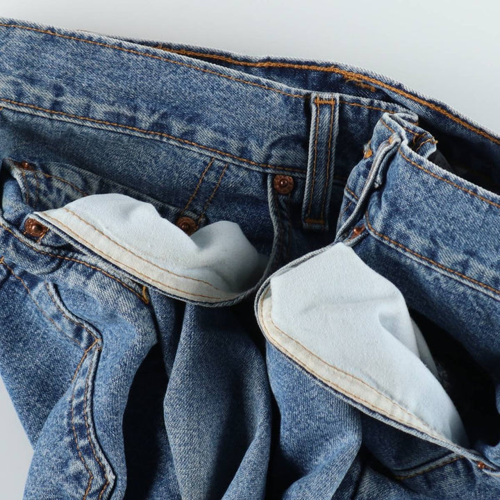 2000'S Levi's 550 Relaxed Fit Denim Shorts, Made in USA, Men's Size W32 (approx.) unclear blue type Vintage Second Hand