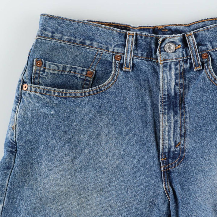 2000'S Levi's 550 Relaxed Fit Denim Shorts, Made in USA, Men's Size W32 (approx.) unclear blue type Vintage Second Hand