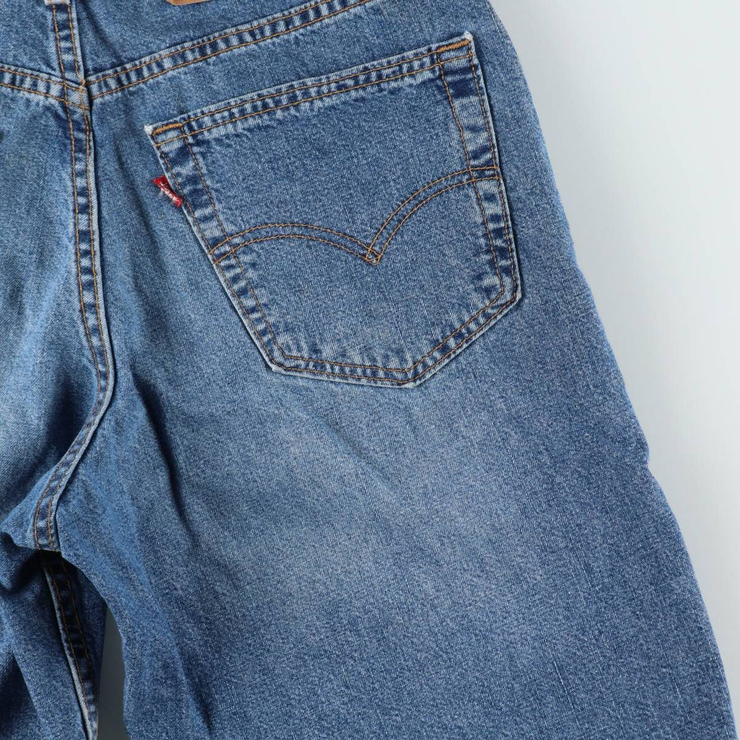 2000'S Levi's 550 Relaxed Fit Denim Shorts, Made in USA, Men's Size W32 (approx.) unclear blue type Vintage Second Hand