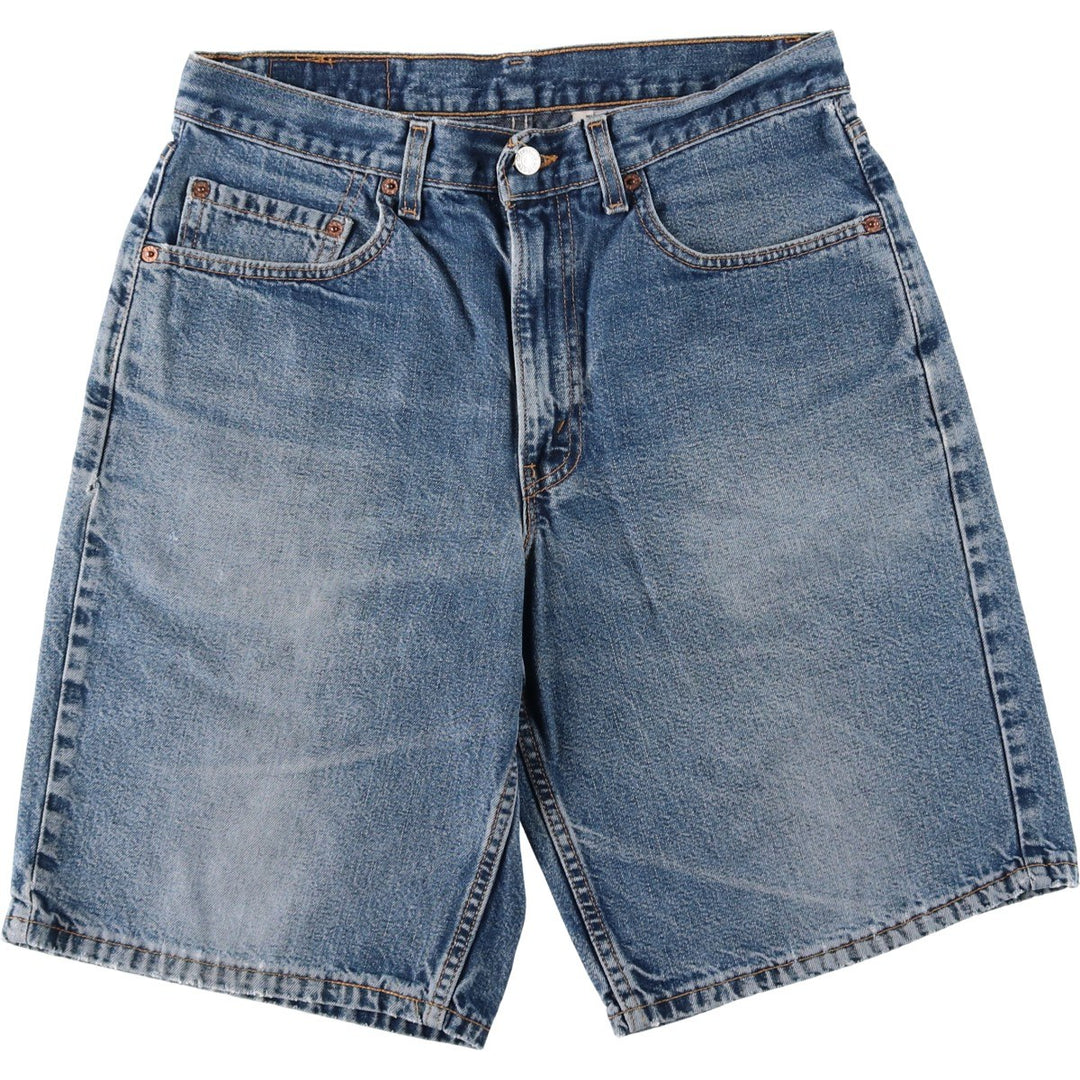 90'S Levi's 550 Relaxed Fit Denim Shorts (Jorts) Made in USA, Men's Size 32, Vintage cotton blue type Vintage Second Hand