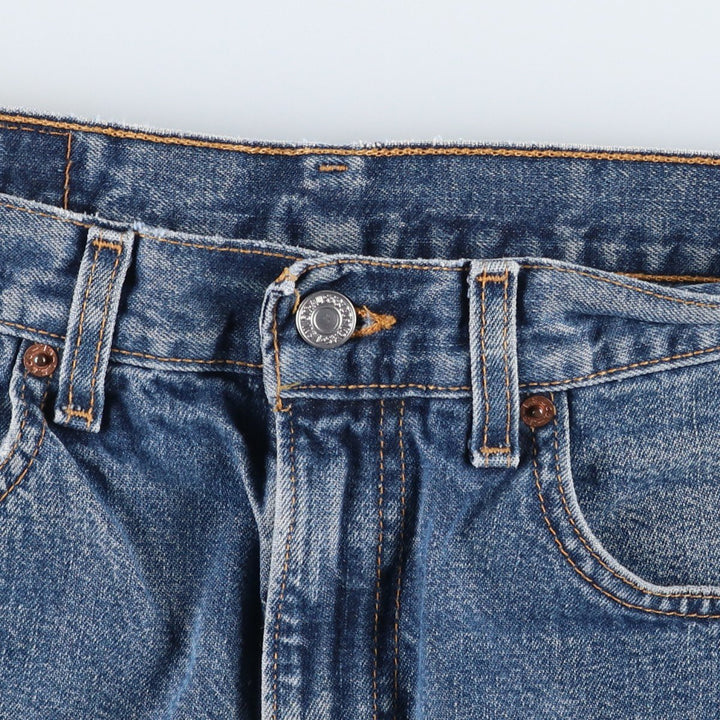90'S Levi's 550 Relaxed Fit Denim Shorts (Jorts) Made in USA, Men's Size 32, Vintage cotton blue type Vintage Second Hand