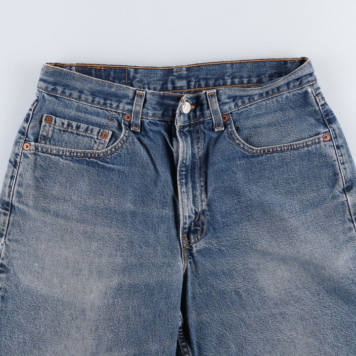 90'S Levi's 550 Relaxed Fit Denim Shorts (Jorts) Made in USA, Men's Size 32, Vintage cotton blue type Vintage Second Hand