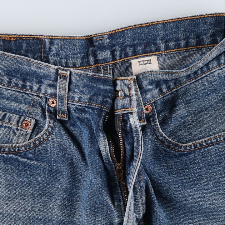90'S Levi's 550 Relaxed Fit Denim Shorts (Jorts) Made in USA, Men's Size 32, Vintage cotton blue type Vintage Second Hand