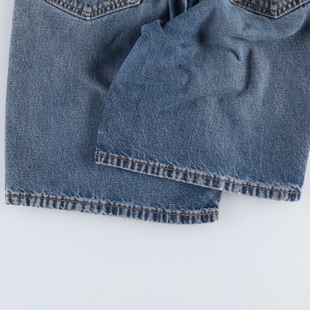 90'S Levi's 550 Relaxed Fit Denim Shorts (Jorts) Made in USA, Men's Size 32, Vintage cotton blue type Vintage Second Hand
