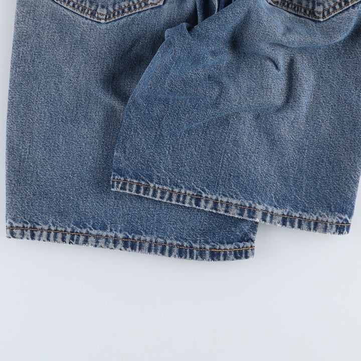 90'S Levi's 550 Relaxed Fit Denim Shorts (Jorts) Made in USA, Men's Size 32, Vintage cotton blue type Vintage Second Hand