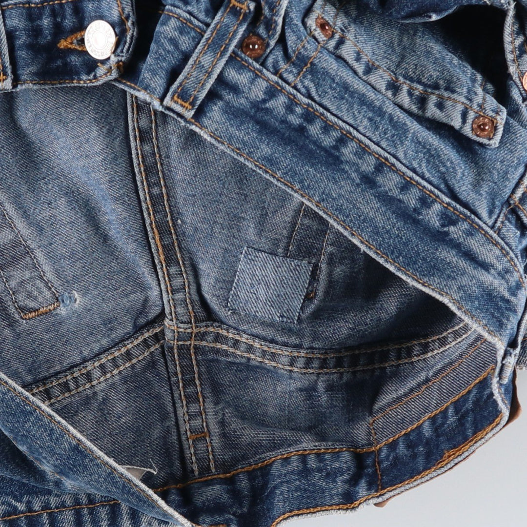 90'S Levi's 550 Relaxed Fit Denim Shorts (Jorts) Made in USA, Men's Size 32, Vintage cotton blue type Vintage Second Hand