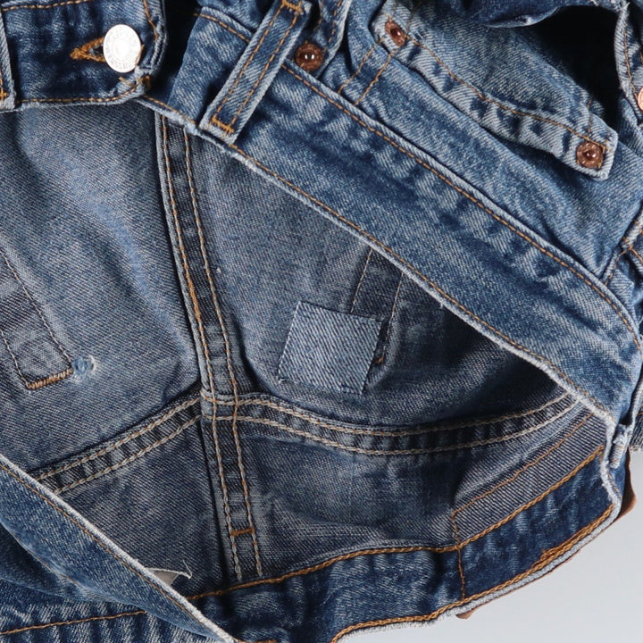 90'S Levi's 550 Relaxed Fit Denim Shorts (Jorts) Made in USA, Men's Size 32, Vintage cotton blue type Vintage Second Hand
