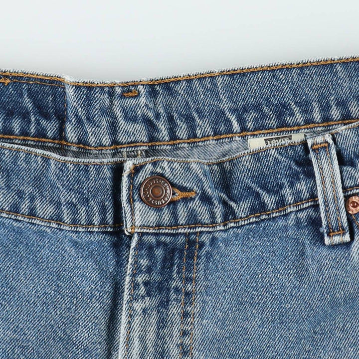 90'S Levi's 560 Loose Fit Orange Tab Denim Shorts, Made in USA, Men's W36 (approx.), Vintage cotton blue type Vintage Second Hand