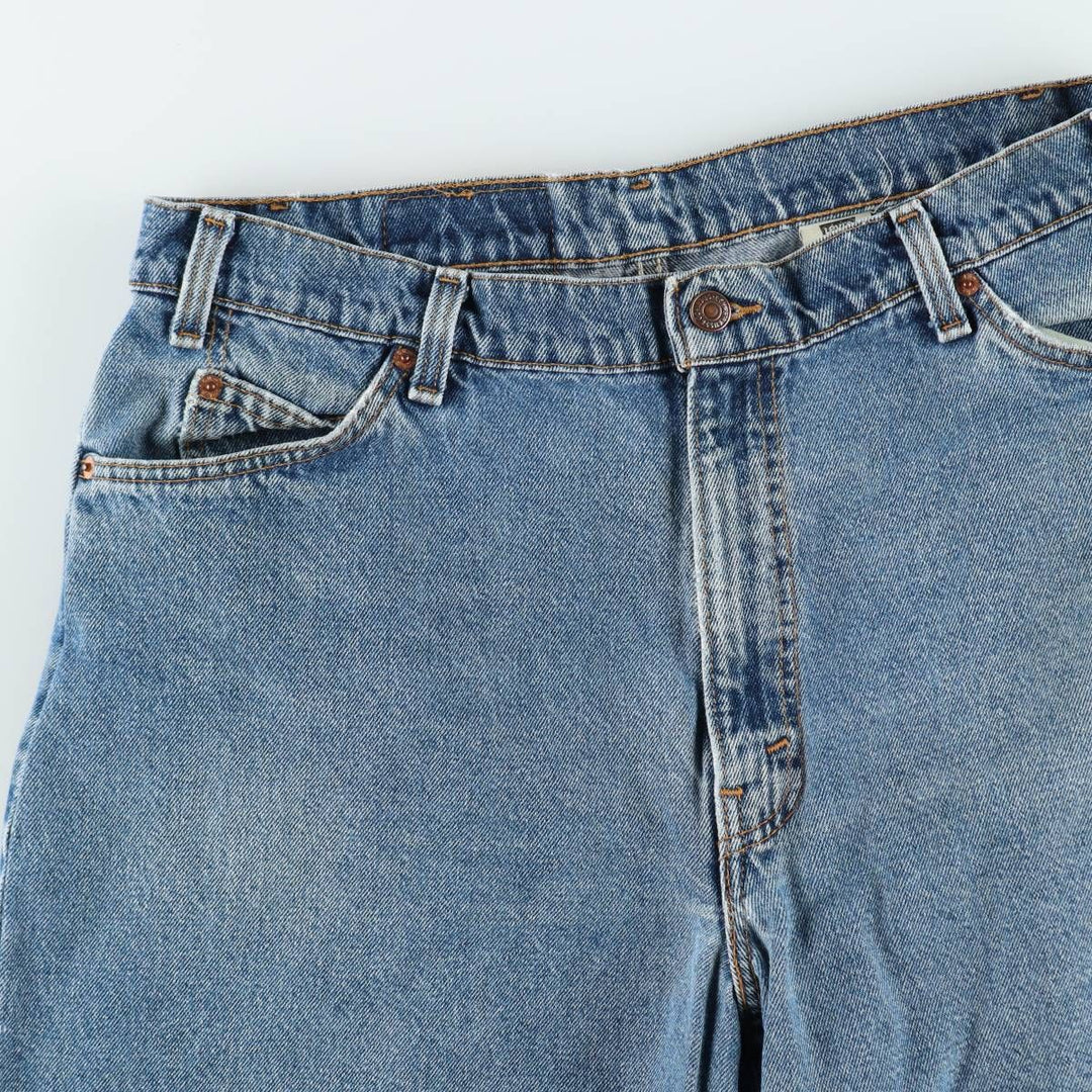 90'S Levi's 560 Loose Fit Orange Tab Denim Shorts, Made in USA, Men's W36 (approx.), Vintage cotton blue type Vintage Second Hand