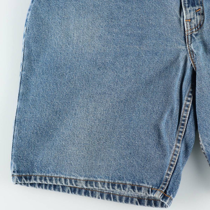 90'S Levi's 560 Loose Fit Orange Tab Denim Shorts, Made in USA, Men's W36 (approx.), Vintage cotton blue type Vintage Second Hand