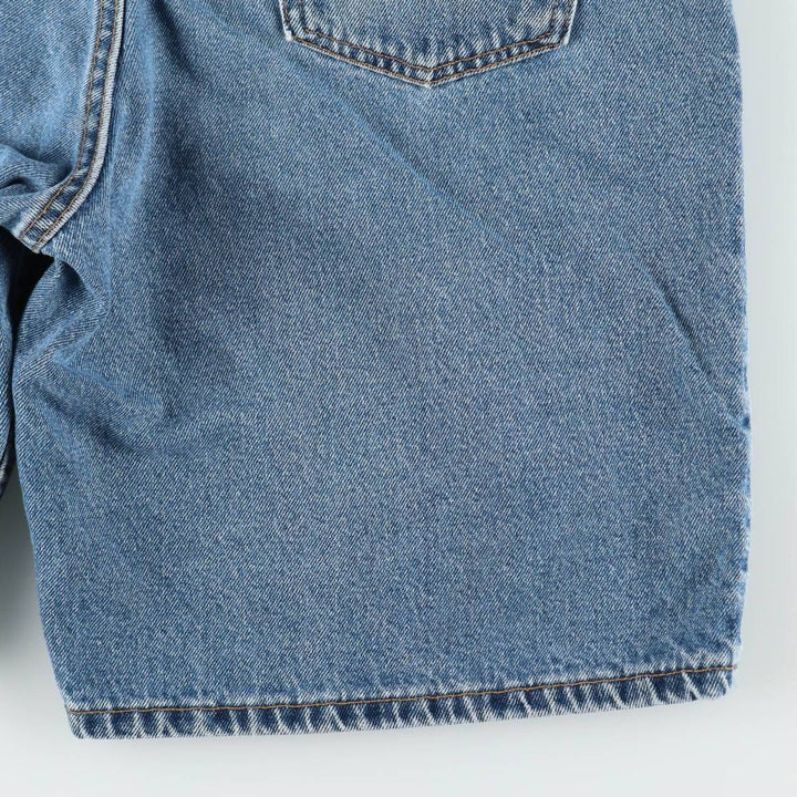 90'S Levi's 560 Loose Fit Orange Tab Denim Shorts, Made in USA, Men's W36 (approx.), Vintage cotton blue type Vintage Second Hand