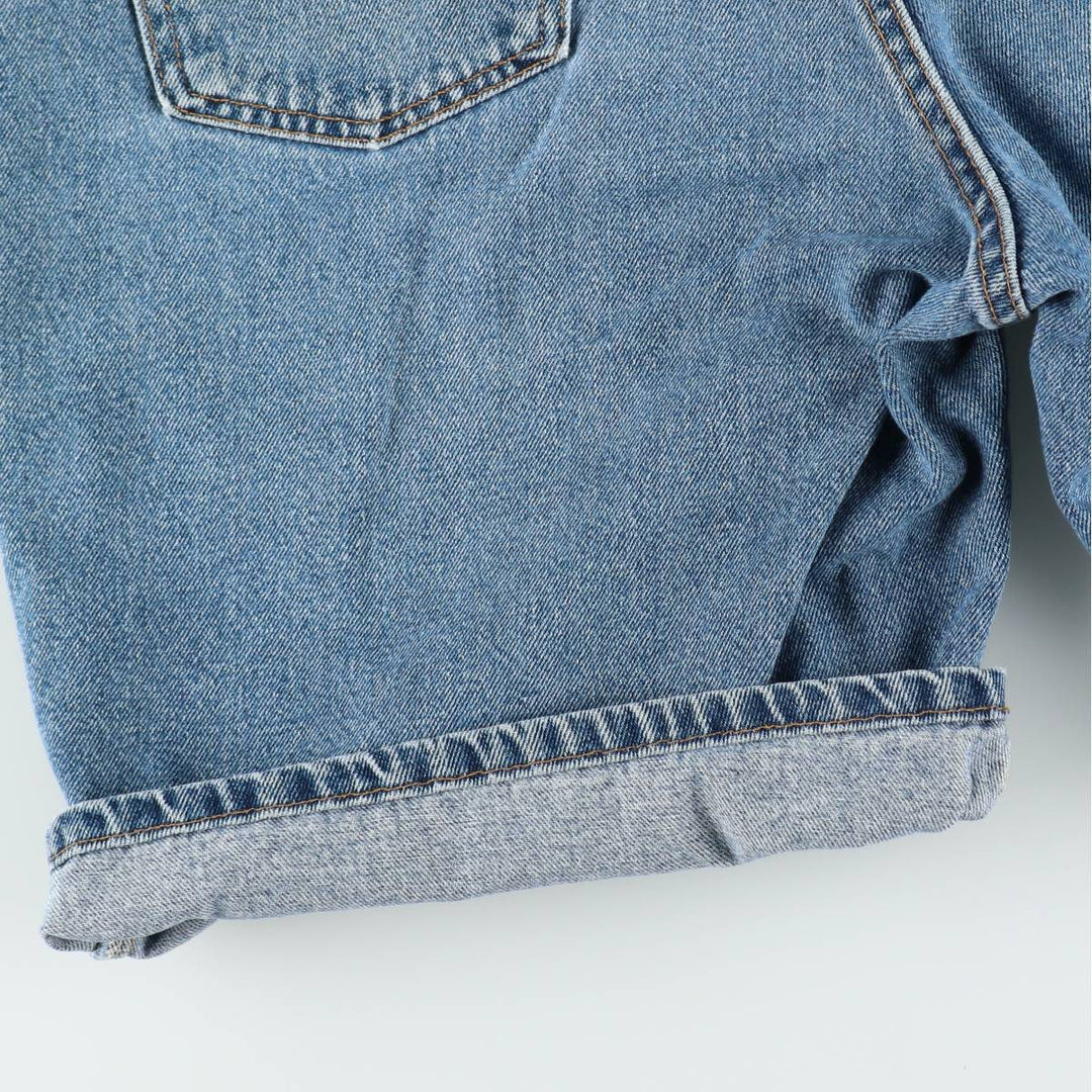 90'S Levi's 560 Loose Fit Orange Tab Denim Shorts, Made in USA, Men's W36 (approx.), Vintage cotton blue type Vintage Second Hand