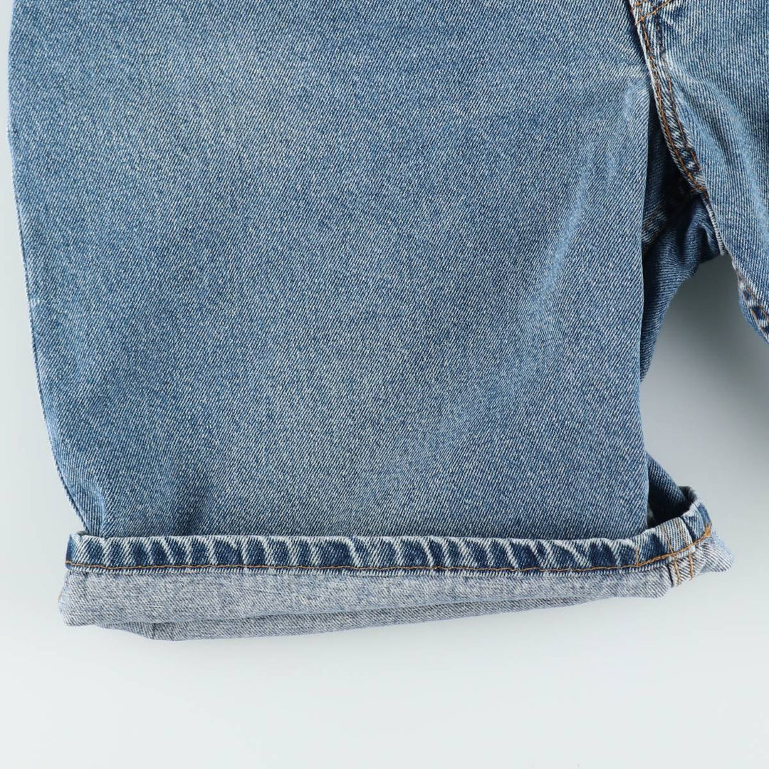 90'S Levi's 560 Loose Fit Orange Tab Denim Shorts, Made in USA, Men's W36 (approx.), Vintage cotton blue type Vintage Second Hand