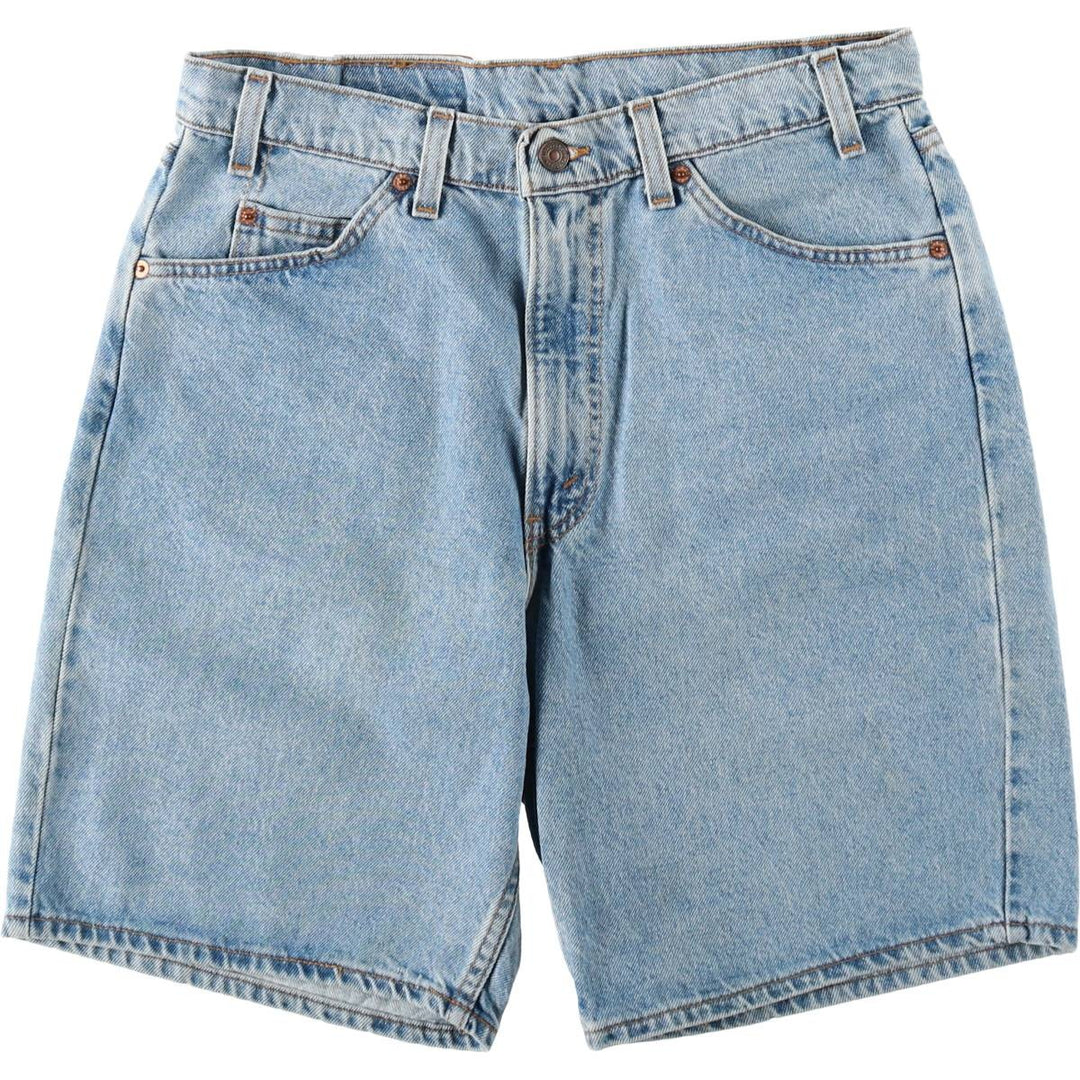 90'S Levi's 550 Relaxed Fit Orange Tab Denim Shorts, Made in USA, Men's Size W33 (approx.), Vintage cotton blue type Vintage Second Hand