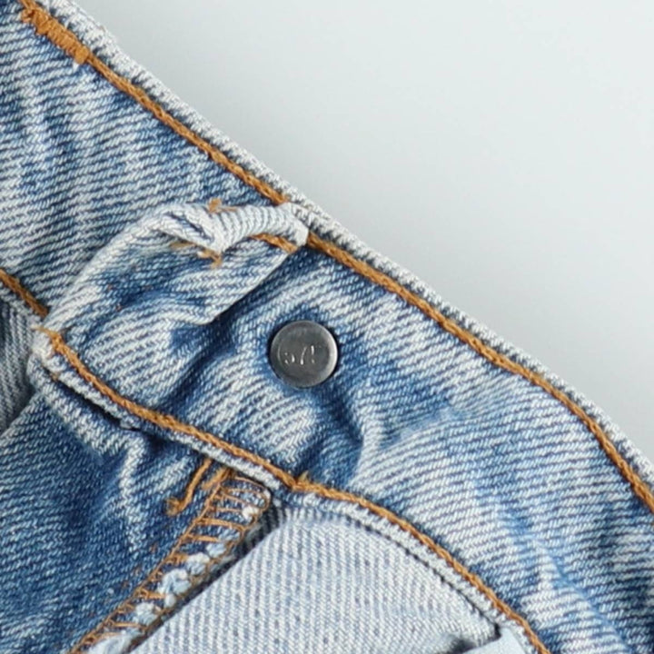 90'S Levi's 550 Relaxed Fit Orange Tab Denim Shorts, Made in USA, Men's Size W33 (approx.), Vintage cotton blue type Vintage Second Hand