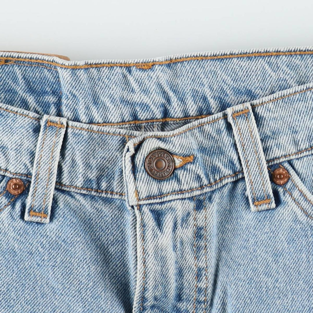 90'S Levi's 550 Relaxed Fit Orange Tab Denim Shorts, Made in USA, Men's Size W33 (approx.), Vintage cotton blue type Vintage Second Hand