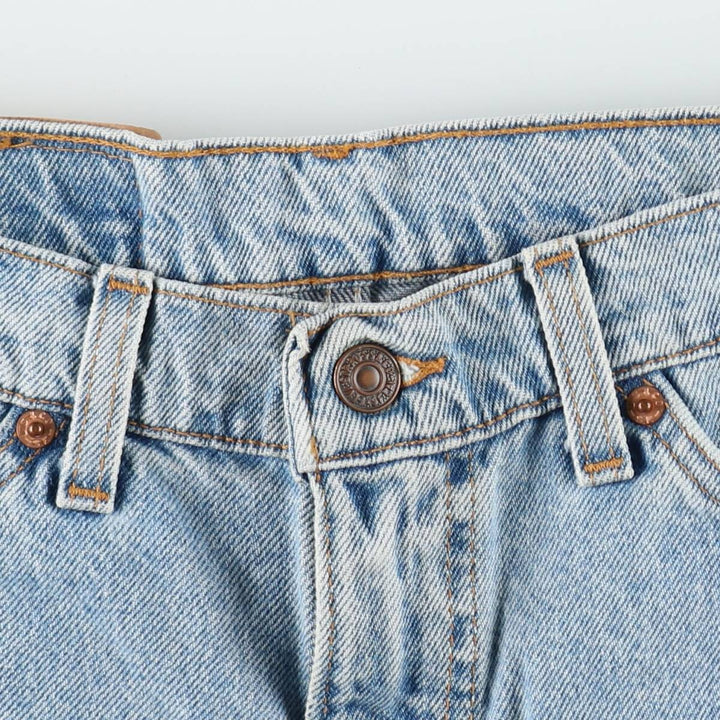90'S Levi's 550 Relaxed Fit Orange Tab Denim Shorts, Made in USA, Men's Size W33 (approx.), Vintage cotton blue type Vintage Second Hand