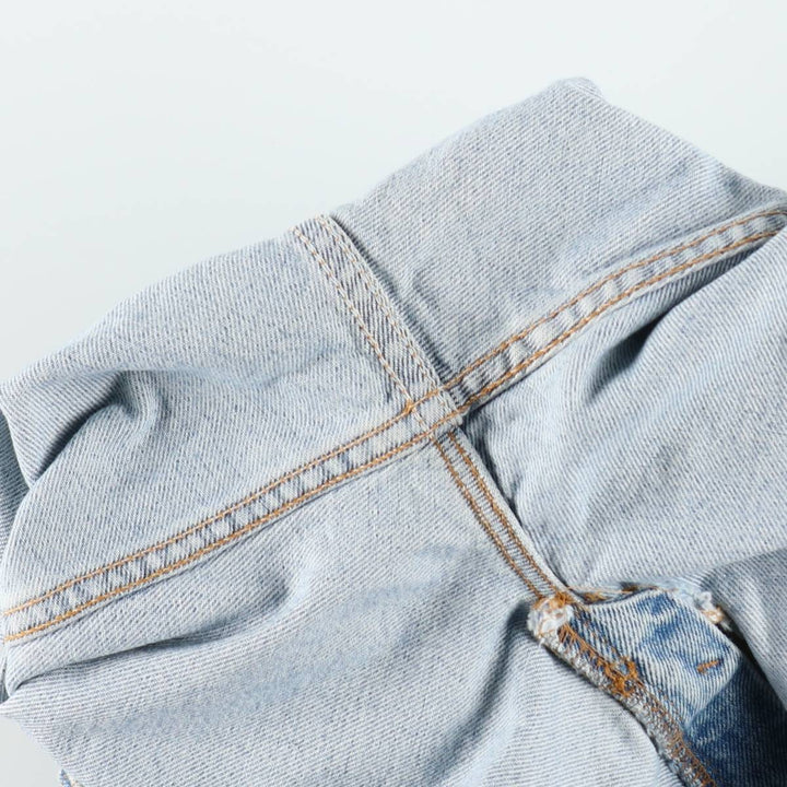 90'S Levi's 550 Relaxed Fit Orange Tab Denim Shorts, Made in USA, Men's Size W33 (approx.), Vintage cotton blue type Vintage Second Hand